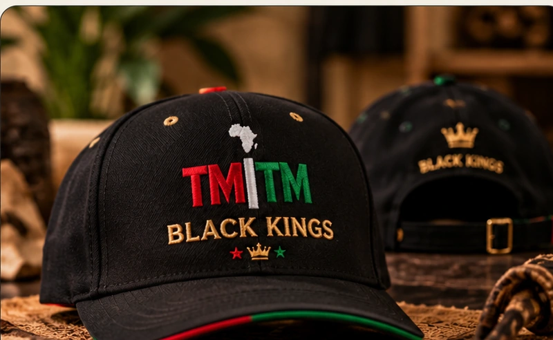 Black TMITM baseball cap featuring the TMITM logo and BLACK KINGS wording